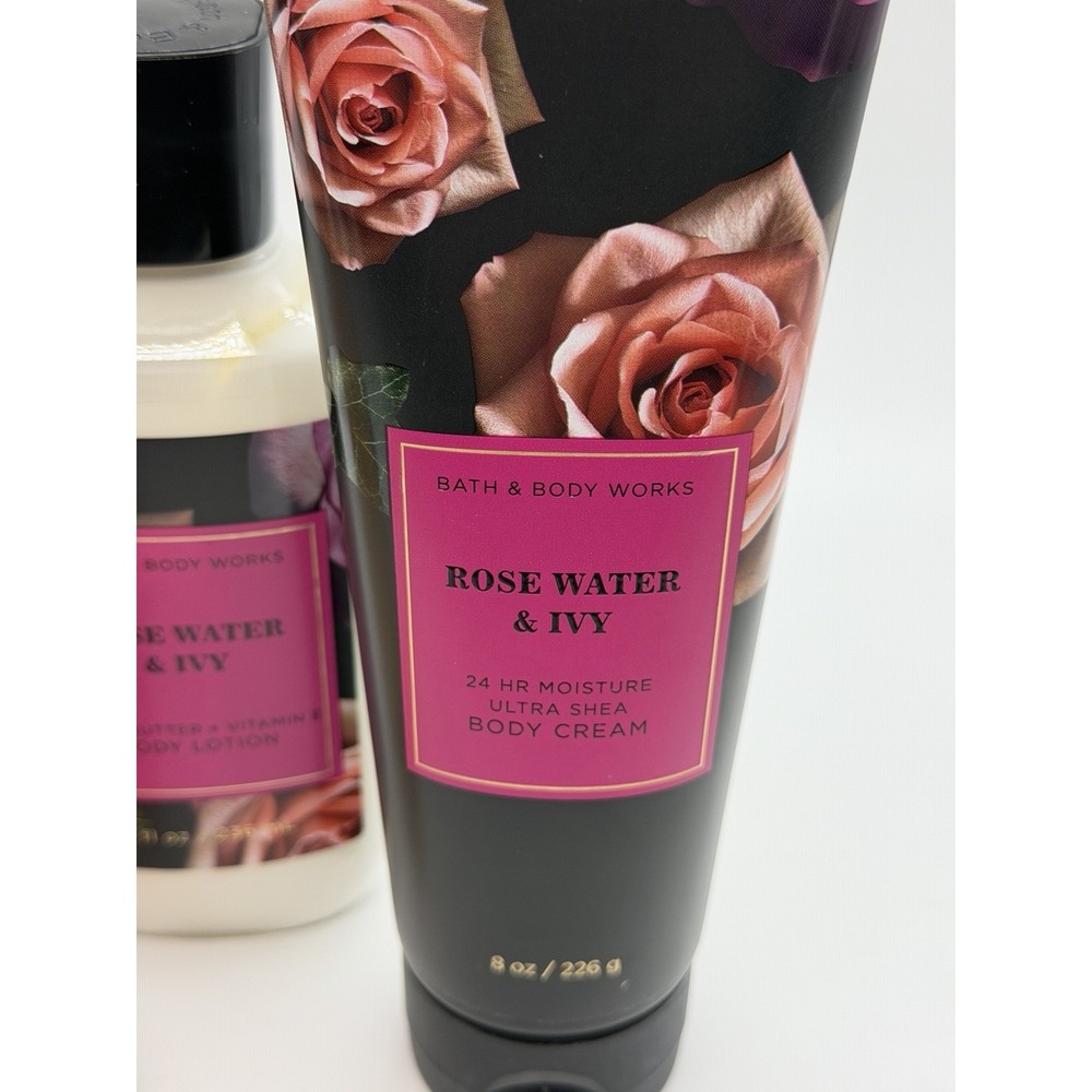 BRAND NEW Bath and Body Works Rose Water & Ivy Body Cream, Lotion & Shower Wash - Picture 3 of 4